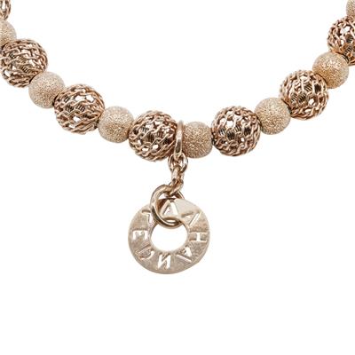 Rete Rosa Woven Rose Beads and Laser Cut Beads Bracelet