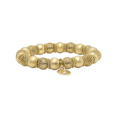Palma Gialla Gold Woven and Satin Beads Bracelet