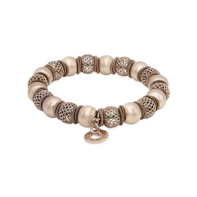 Palma Rosa Rose Woven and Satin Beads Bracelet
