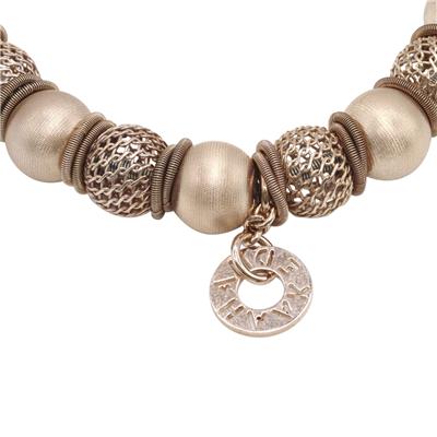 Palma Rosa Rose Woven and Satin Beads Bracelet