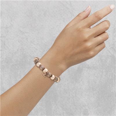 Palma Rosa Rose Woven and Satin Beads Bracelet