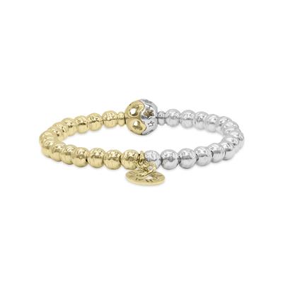 Mila Gold and Silver Day and Night Bracelet with Moon and Star Accent Beads