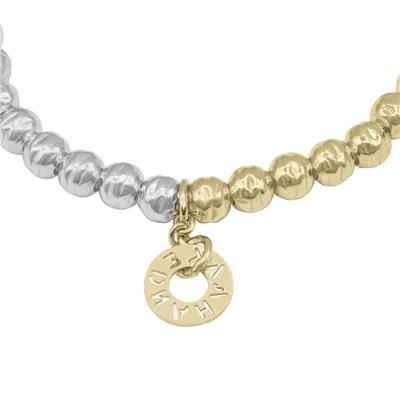 Mila Gold and Silver Day and Night Bracelet with Moon and Star Accent Beads