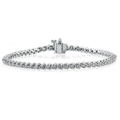 2.00CTW Classic Diamond Bracelet in 14K White Gold