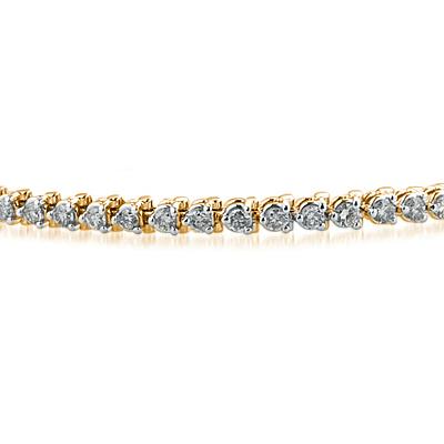 2.00CTW Classic Diamond Bracelet in 14K Yellow Gold