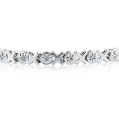 1/4 Carat Diamond Bracelet in 14K White Gold