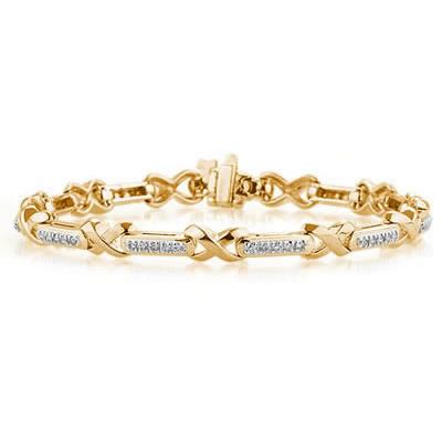 1/2 Carat Diamond Bracelet in Yellow Gold