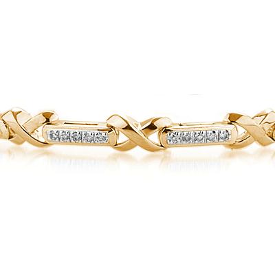 1/2 Carat Diamond Bracelet in Yellow Gold