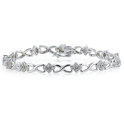 1/4 Carat TW Diamond Bracelet in 14K White Gold