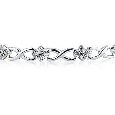 1/4 Carat TW Diamond Bracelet in 14K White Gold