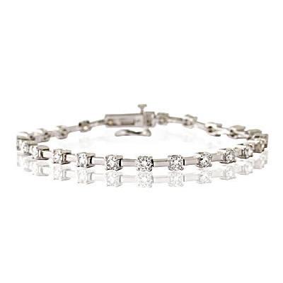 3 Carat TW Diamond Bracelet in 14K White Gold