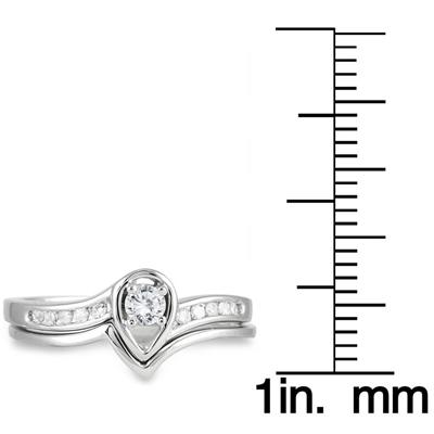 1/4 Carat TW Diamond Bridal Set in 10K White Gold