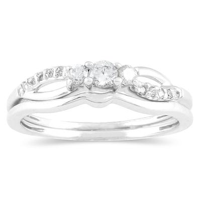 1/4 CTW Diamond Bridal Set in 10K White Gold