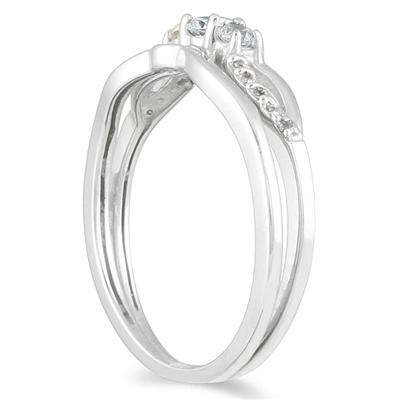 1/4 CTW Diamond Bridal Set in 10K White Gold