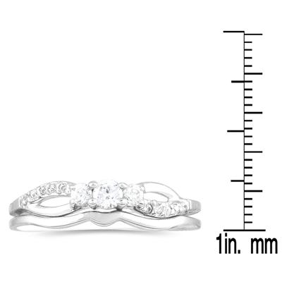 1/4 CTW Diamond Bridal Set in 10K White Gold