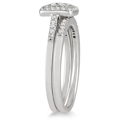 1/3 Carat TW Diamond Bridal Ring Set in 10k White Gold