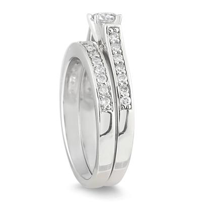 3/4 Carat TW Diamond Bridal Set in 10K White Gold