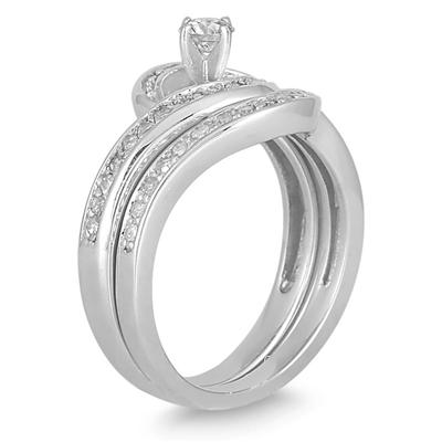 3/5 Carat Diamond Bridal Set in 10K White Gold