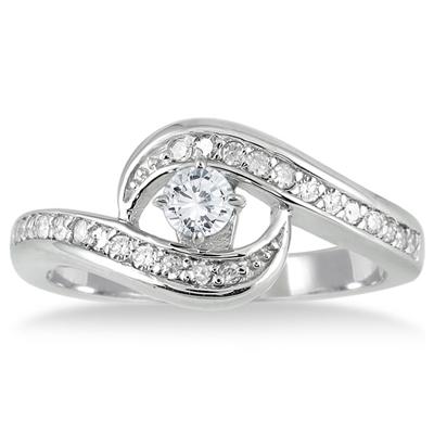 3/5 Carat Diamond Bridal Set in 10K White Gold