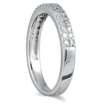 7/8 Carat TW Diamond Pave Bridal Set in 10K white Gold