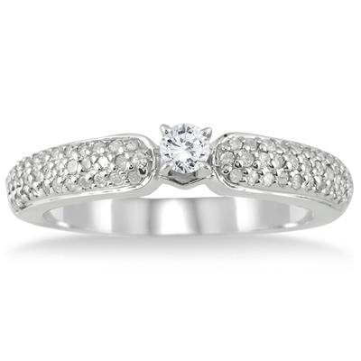 1.00 Carat TW Diamond Bridal Set in 10K White Gold
