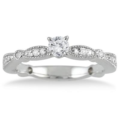 4/5 Carat TW Diamond Engagement Bridal Set in 10K White Gold