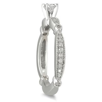 4/5 Carat TW Diamond Engagement Bridal Set in 10K White Gold