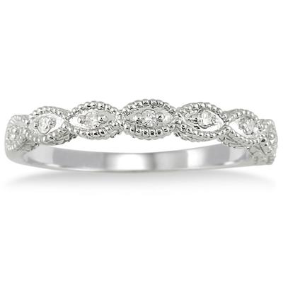 1/3 Carat TW Blue and White Diamond Bridal Set in 10K White Gold