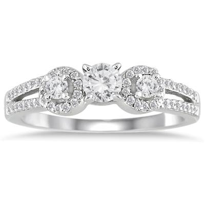 3/4 Carat TW Diamond Bridal Set in 10K White Gold