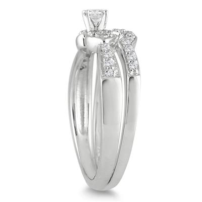 1/3 Carat TW Diamond Bridal Set in 10K White Gold 
