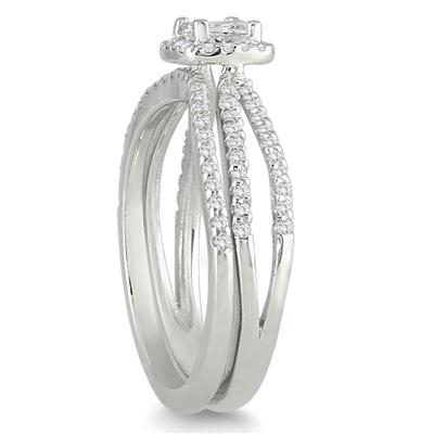 5/8 Carat TW Diamond Bridal Set in 10K White Gold 