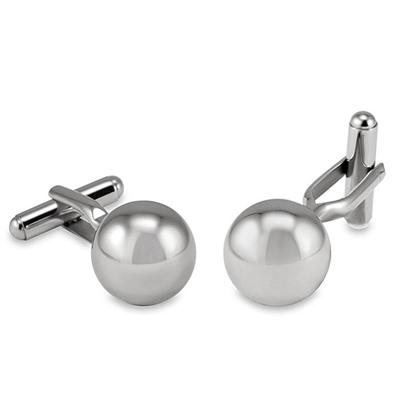 Stainless Steel Ball Cuff Links