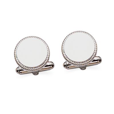 23k Rhodium Electroplated Cuff Links