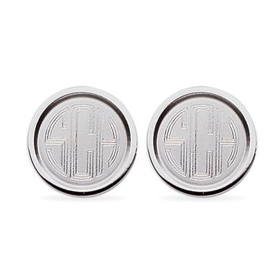 23k Rhodium Electroplated Cuff Links