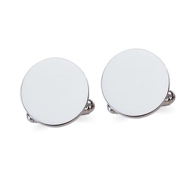 23k Rhodium Electroplated Cuff Links