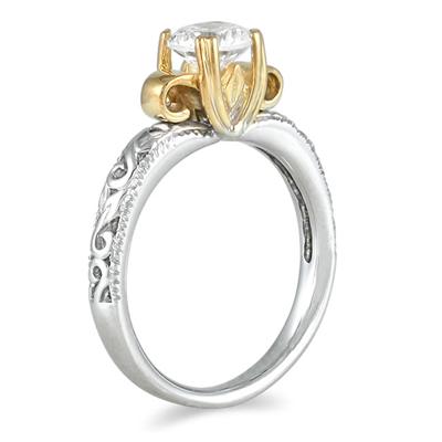 1/2 CT Two-tone Art Deco Diamond Engagement Ring