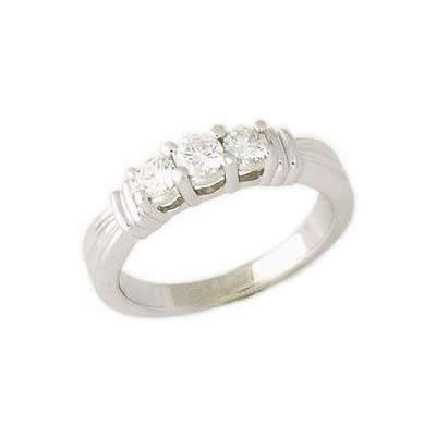 3 Stone Ribbon Anniversary Ring