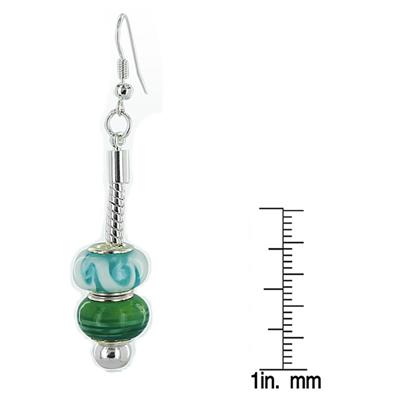 Murano Glass Earrings in Silver