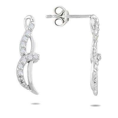 1/4 Carat Diamond Earring in 10K White Gold