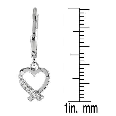 Diamond Accent Hoop Earrings in .925 Sterling Silver