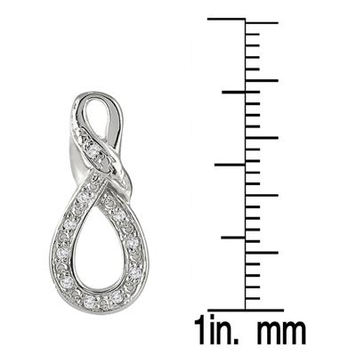 1/10 Carat Diamond Twist Earrings in .925 Sterling Silver