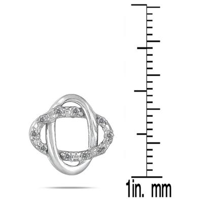 1/5 Carat T.W. Infinity Diamond Earrings in .925 Sterling Silver