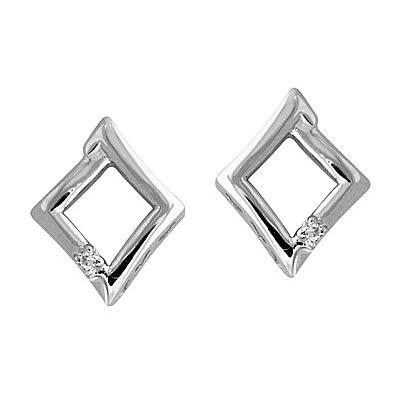 Diamond Earrings in 14kt White Gold