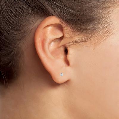 1 Carat TW Certified Martini Set Round Diamond Solitaire Earrings in 14K White Gold (I-J Color, I1-I2 Clarity)