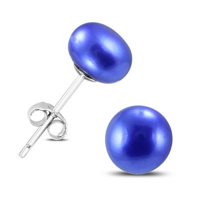Multi Colored Freshwater Cultured Pearl Stud Earrings in .925 Sterling Silver - 11 Piece Box Set