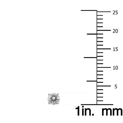 1/3 Carat TW Round Diamond Solitaire Stud Earrings In 14k White Gold