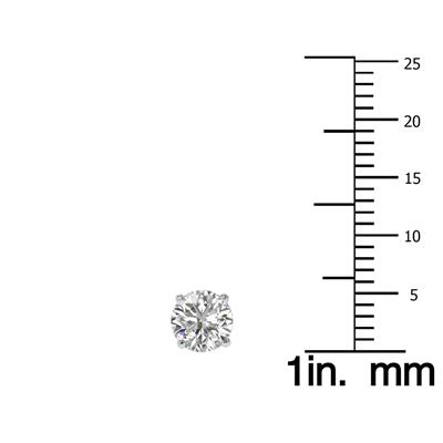 Certified 1.25 Carat TW Lab Grown Diamond Solitaire Earrings in 14K White Gold (F-G Color, VS1-VS2 Clarity)