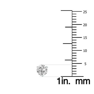 3/4 Carat TW Lab Grown Diamond Martini Set Round Earrings in 14K White Gold