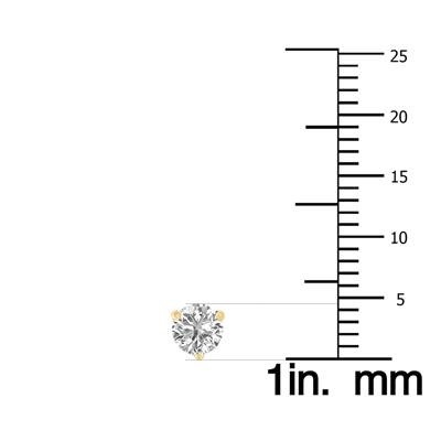 3/4 Carat TW Lab Grown Diamond Martini Set Round Earrings in 14K Yellow Gold