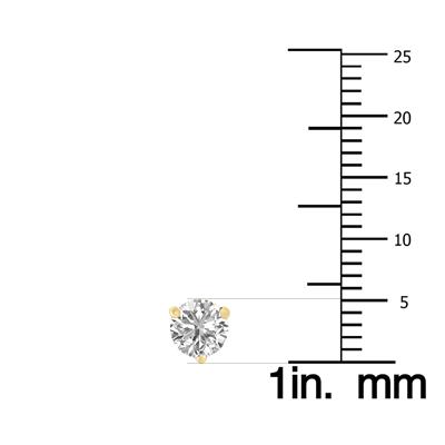 1 Carat TW Lab Grown Diamond Martini Set Round Earrings in 14K Yellow Gold